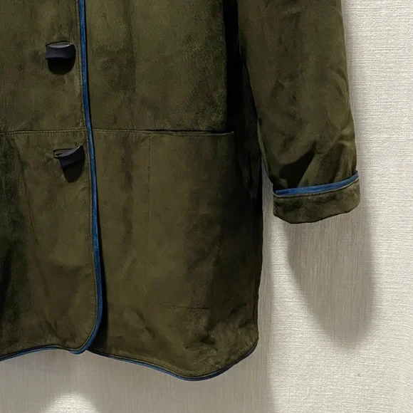 Vintage Danier Green Suede Coat - Picture 6 of 16